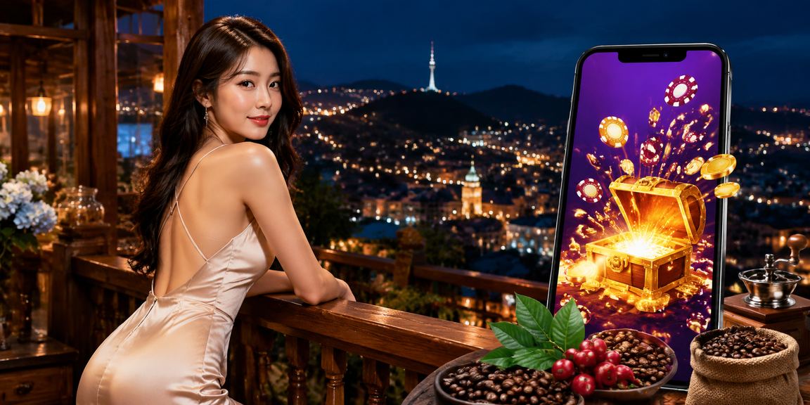 Người dùng Việt Nam ngồi quán cà phê Đà Lạt trải nghiệm casino trên điện thoại di động
